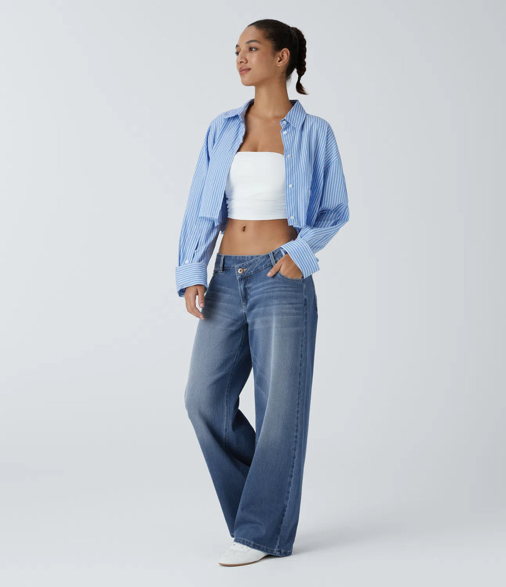 Jeans Desgastados Corte Holgado