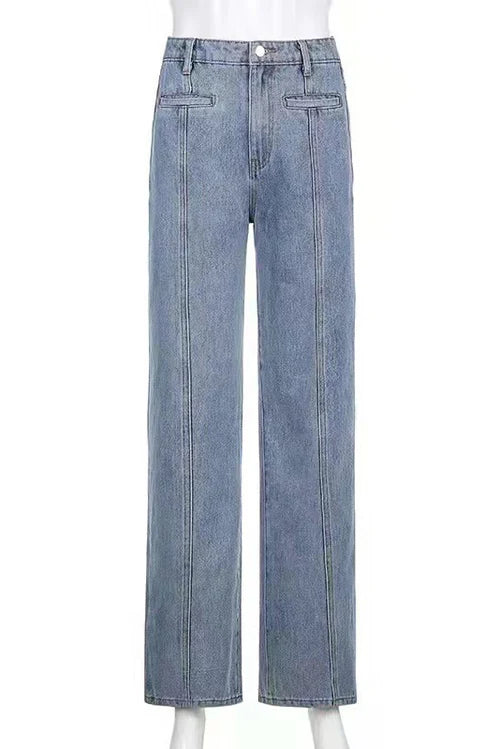 Jean Wide Leg con Estrella Roja