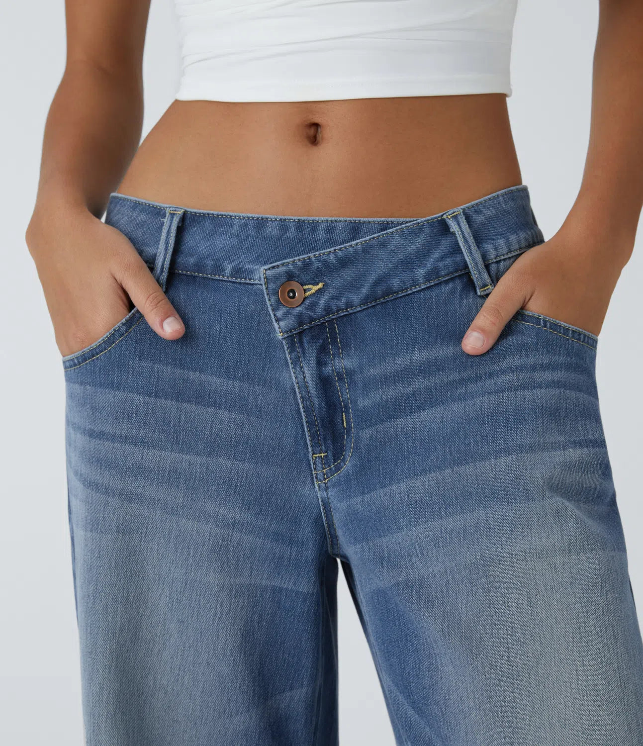 Jeans Desgastados Corte Holgado