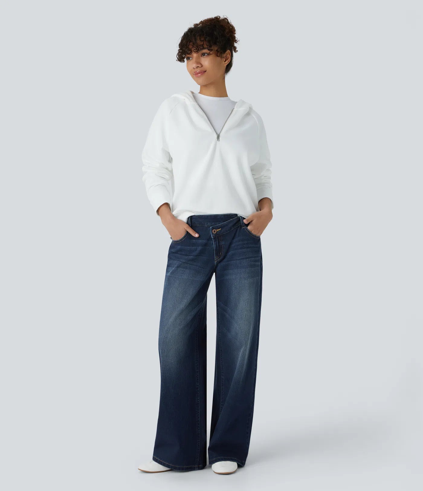 Jeans Desgastados Corte Holgado