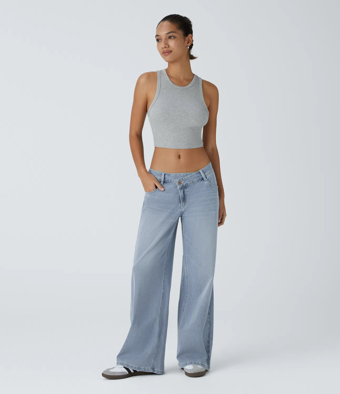 Jeans Desgastados Corte Holgado