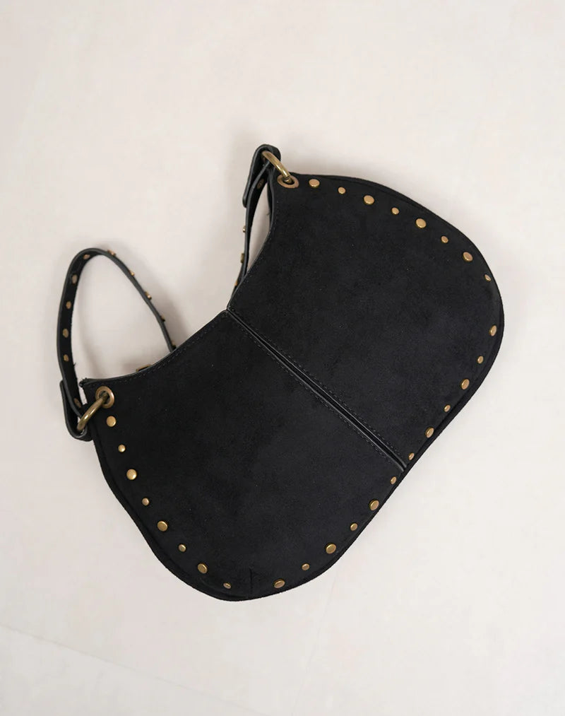 Bolso Shoulder Bag con Tachas Doradas