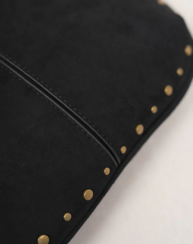 Bolso Shoulder Bag con Tachas Doradas