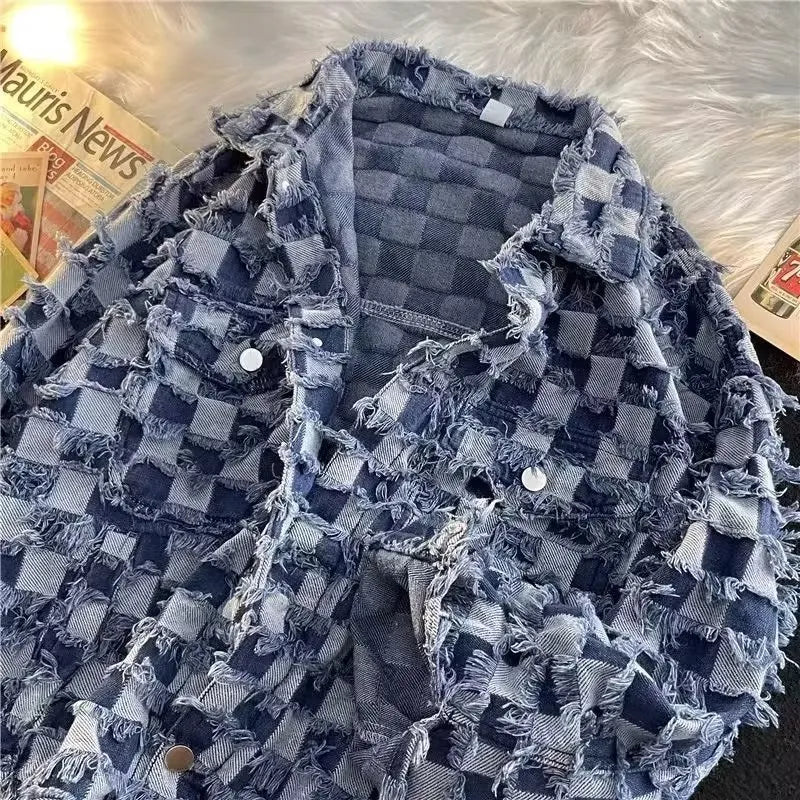 Chaqueta Denim Cuadros
