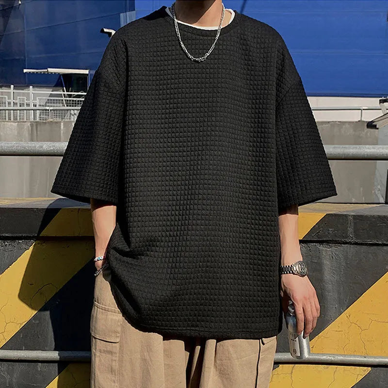 Camiseta Waffle Oversize