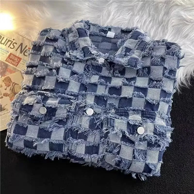 Chaqueta Denim Cuadros